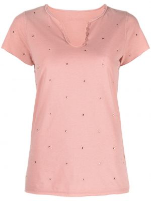 T-shirt con cristalli Zadig&voltaire rosa