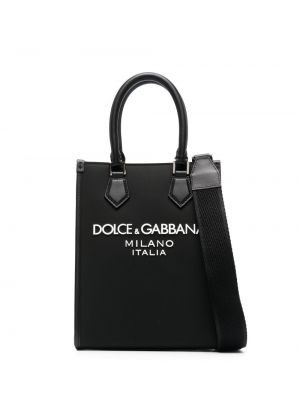 Shopper kabelka s potiskem Dolce & Gabbana černá
