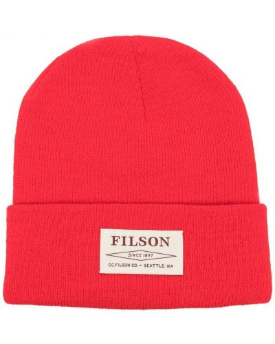 Плетена шапка Filson червено