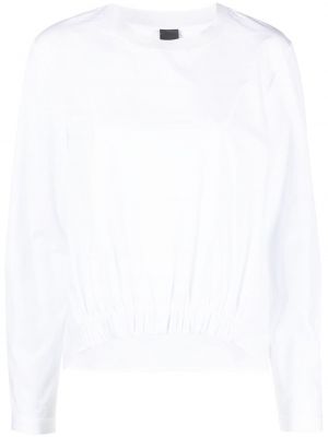 Bombažna bluza z okroglim izrezom Lorena Antoniazzi bela