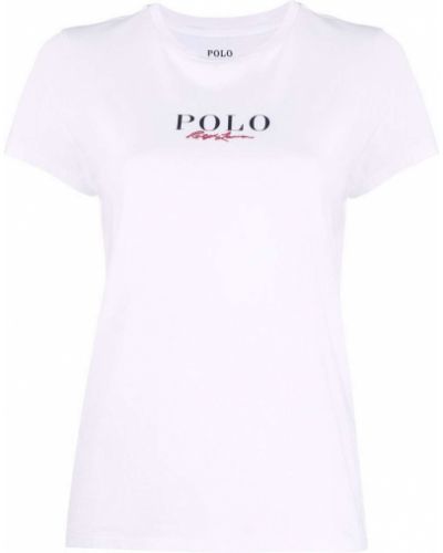 Camiseta con bordado con bordado con bordado Polo Ralph Lauren blanco