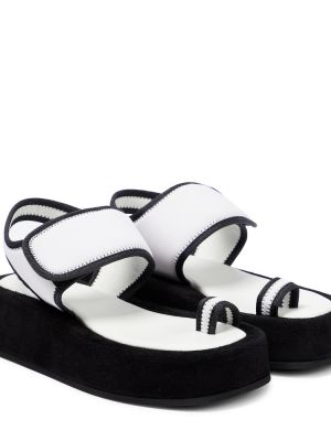 Sandale din piele de căprioară cu platformă din neopren Wardrobe.nyc alb