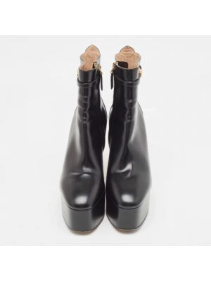 Botas de agua de cuero Valentino Vintage negro