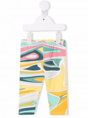 Abstrakt mönster leggings för tjejer Pucci Junior gul