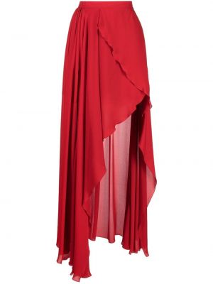 Spódnica z wysoką talią Elie Saab czerwona