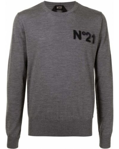 Jersey de tela jersey jaspeado con apliques Nº21 gris