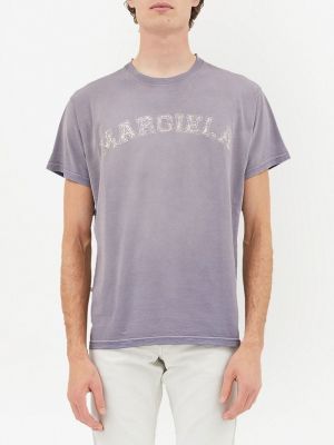 Raštuotas marškinėliai Maison Margiela violetinė