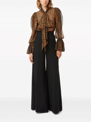 Bluse mit schleife mit print Nina Ricci braun