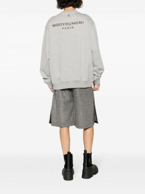 Sweatshirt aus baumwoll mit print Wooyoungmi grau
