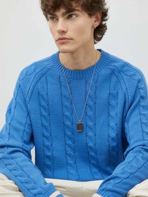 Sweter bawełniany Les Deux niebieski