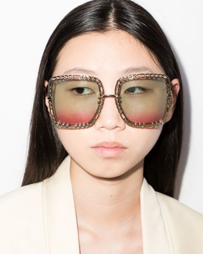 Okulary przeciwsłoneczne w serca Gucci Eyewear
