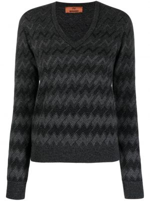 Kašmírový svetr Missoni šedý