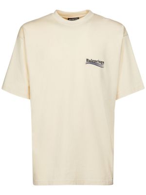 Kokvilnas t-krekls ar izšuvumiem Balenciaga