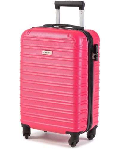 Kis kemény bőrönd SEMI LINE - T5491-2 Rózsaszín