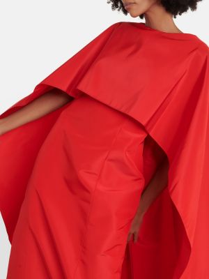 Hedvábné dlouhé šaty Carolina Herrera červené
