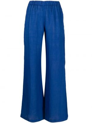 Lniane spodnie relaxed fit 120% Lino niebieskie