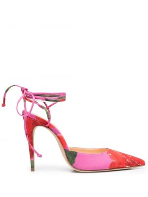 Полуотворени обувки на цветя Magda Butrym розово