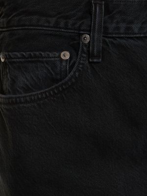 Bavlnená džínsová sukňa Agolde čierna