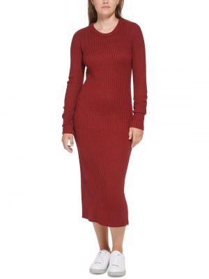 Джинсовое платье с длинным рукавом с круглым вырезом Calvin Klein