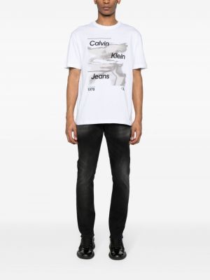 Mustriline puuvillased t-särk Calvin Klein Jeans
