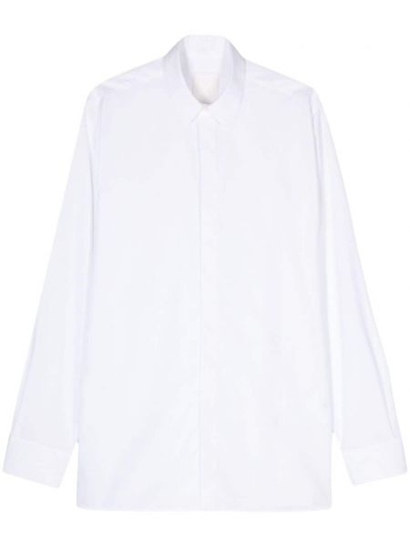 Chemise brodée en coton à imprimé Givenchy blanc