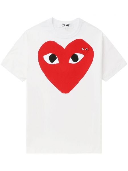 T-shirt en coton de motif coeur Comme Des Garçons Play