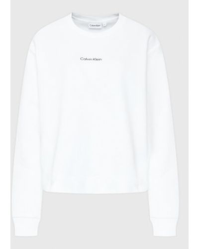 Bluza dresowa Calvin Klein Curve biała
