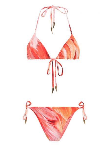 Bikini mit federn mit print mit tiger streifen Roberto Cavalli