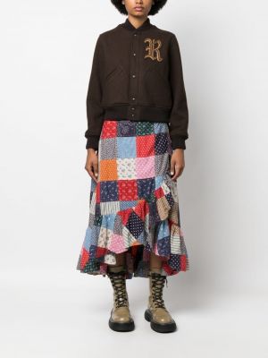 Vlněné prošívané midi šaty s knoflíky Polo Ralph Lauren