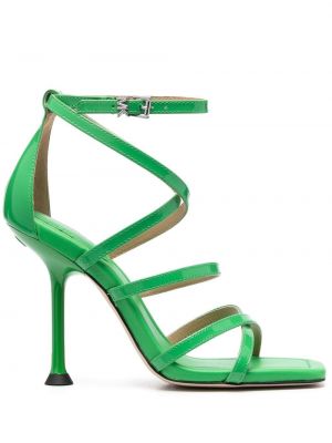Kožne cipele od lakirane kože Michael Michael Kors zelena