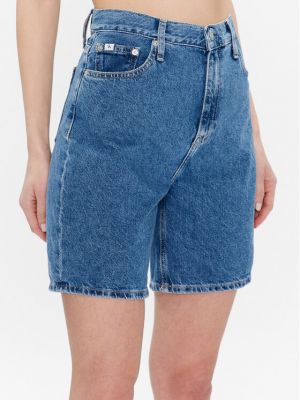 Laza szabású farmer rövidnadrág Calvin Klein Jeans kék