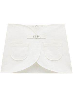 Дънкова пола с катарама Courreges бяло
