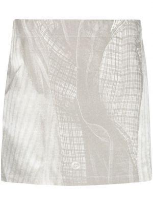 Βαμβακερή μάλλινη φούστα mini με σχέδιο Paloma Wool γκρι