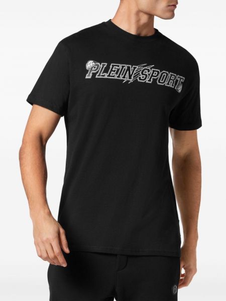 Kokvilnas sporta t-krekls ar apdruku Plein Sport