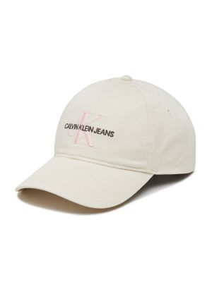 Kepurė su snapeliu Calvin Klein Jeans smėlinė