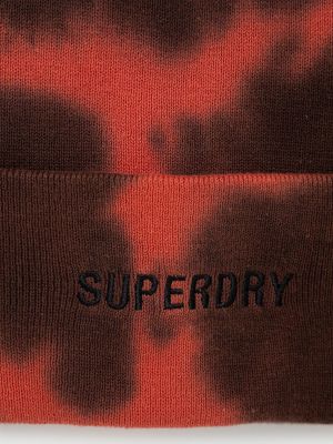 Bavlněný čepice Superdry červený