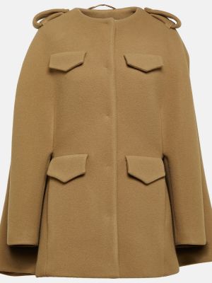 Velurový krátký kabát Prada hnedá