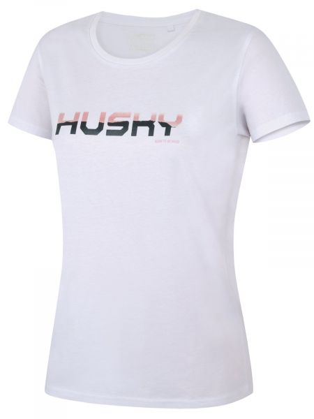 Βαμβακερή μπλούζα Husky λευκό