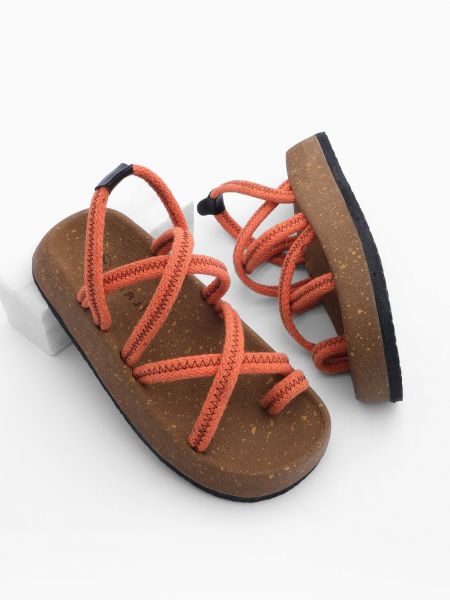 Kokvilnas sandales Marjin oranžs