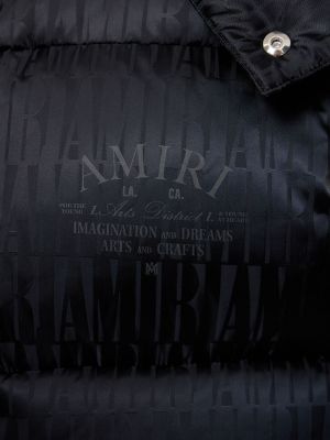 Péřová žakárová vesta z nylonu Amiri černá