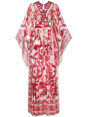 Dlouhé šaty s potlačou Dolce & Gabbana