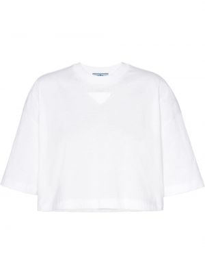 Tričko jersey Prada bílé