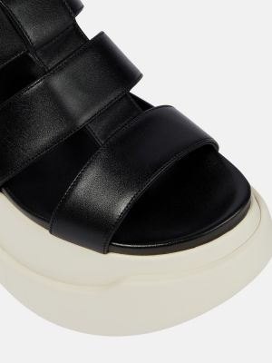 Sandale din piele cu platformă Marni negru