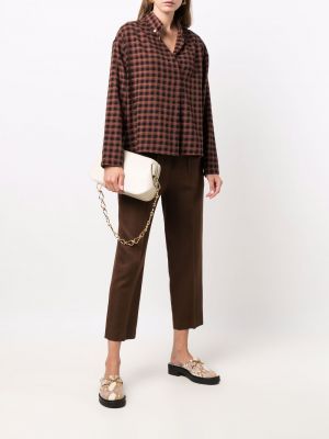 Pantalones rectos con cordones Alysi marrón