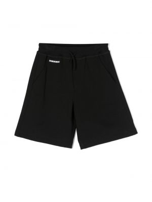 Printti shortsit tytöille Dsquared2 Kids musta