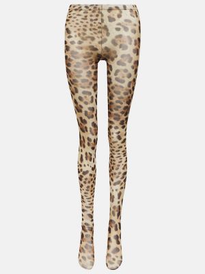 Leopard trükitud sukkpüksid Dolce&gabbana