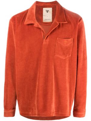 Velurová košeľa Oas Company oranžová