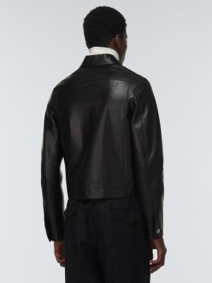 Kožená bunda Lanvin černá