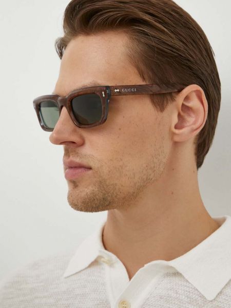 Коричневі окуляри сонцезахисні Gucci