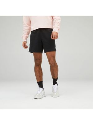 Shorts en coton New Balance noir
